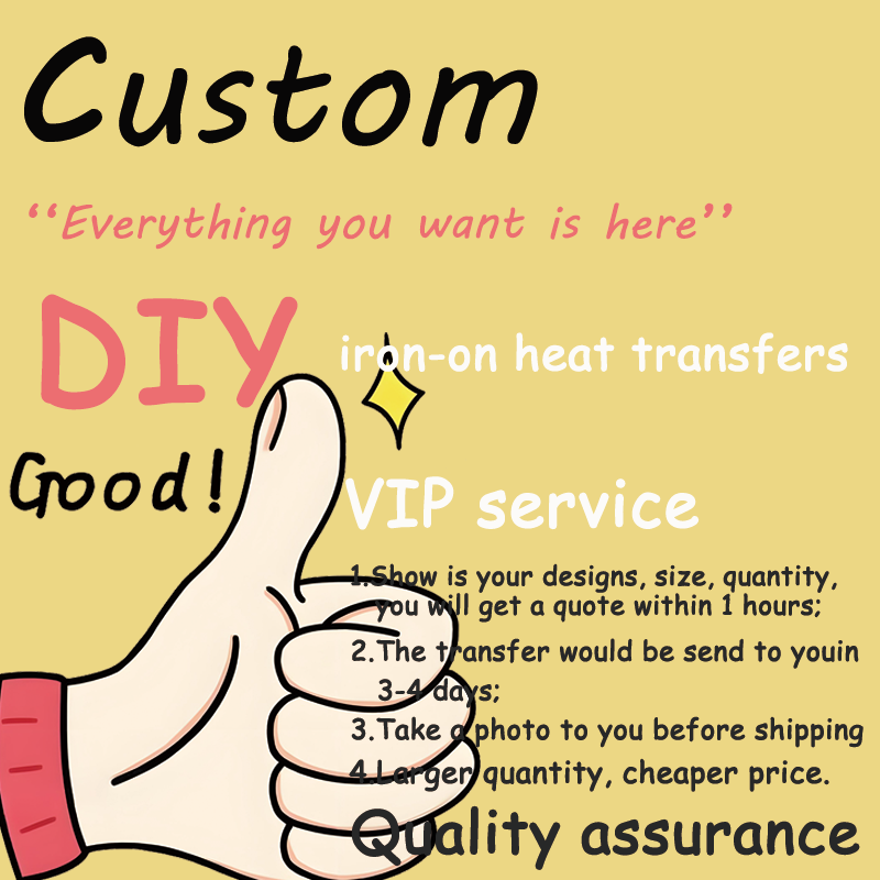 Custom High Quality Plastisol Iron Transfers Decorative Patches Stickers for Heat Press Logo Print on Clothing