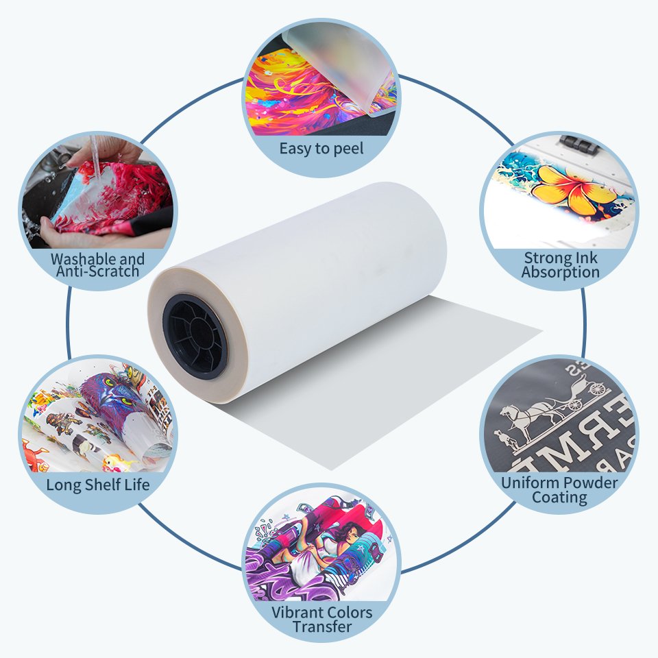 Low Price Flim Transfer Film for T shirt DTF Printing Frosted A3 Sheet DTF Film for T shirt DTF Printing