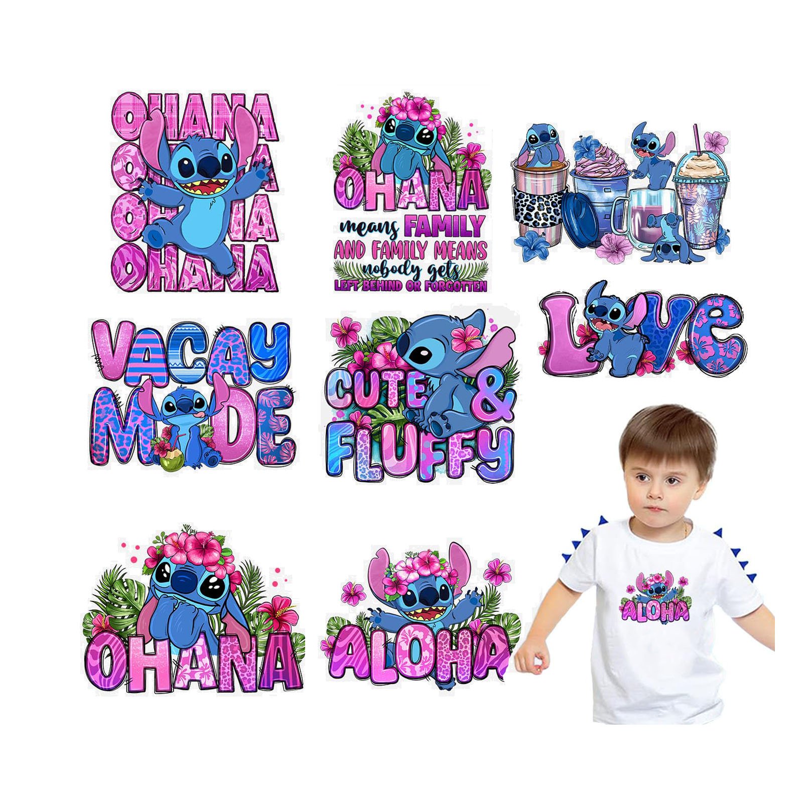 High Quality DTF Screen Printing Heat Transfer Printing Cartoon Stickers Manufacturer's Wholesale Transfer Printing