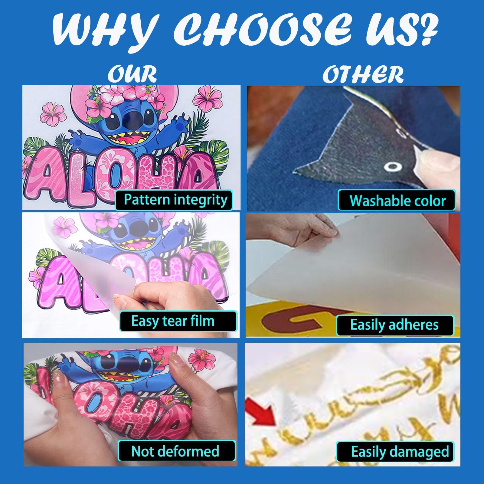 High Quality DTF Screen Printing Heat Transfer Printing Cartoon Stickers Manufacturer's Wholesale Transfer Printing