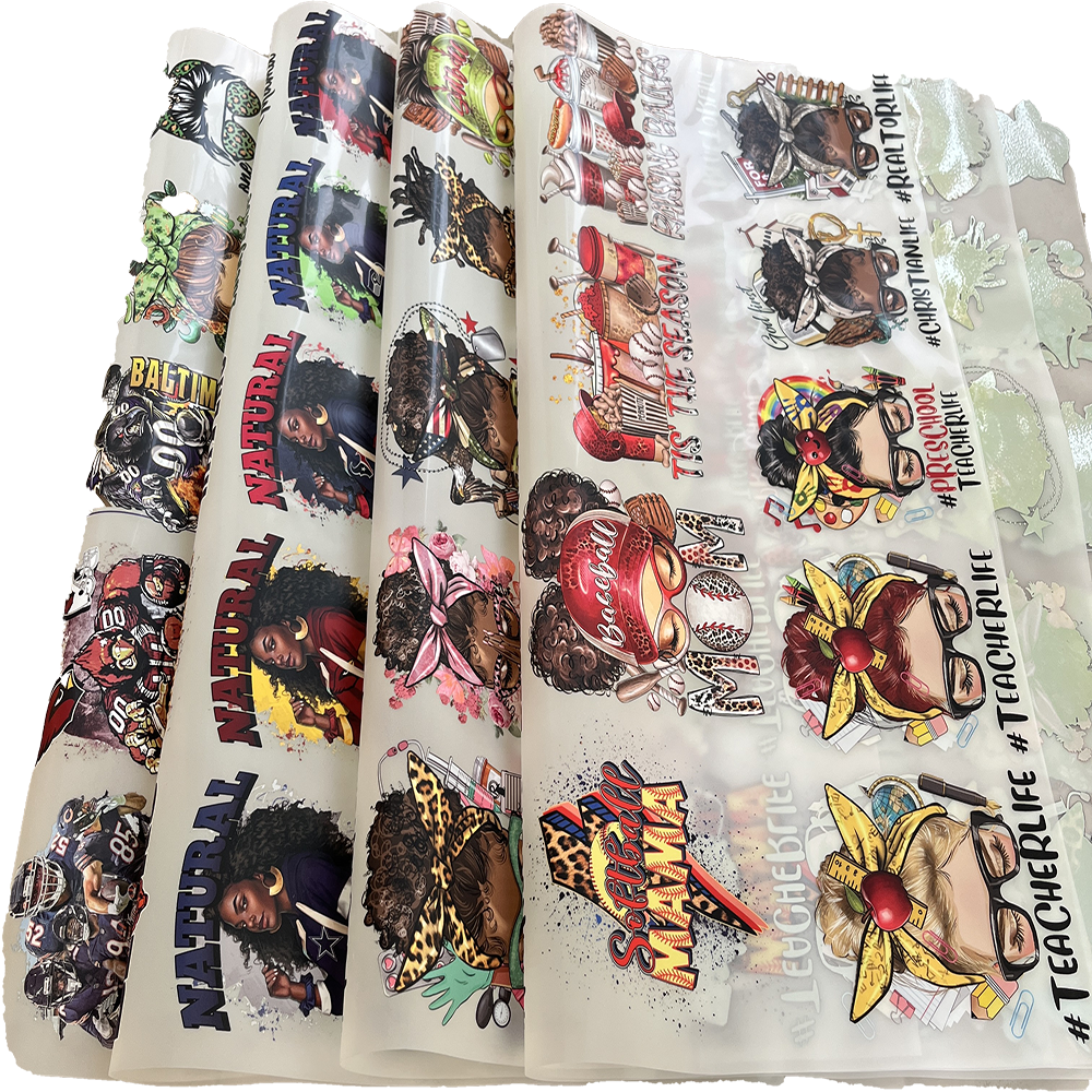 Custom Factory wholesale quantity clear film screen printing transfer heat transfer designs for t shirts