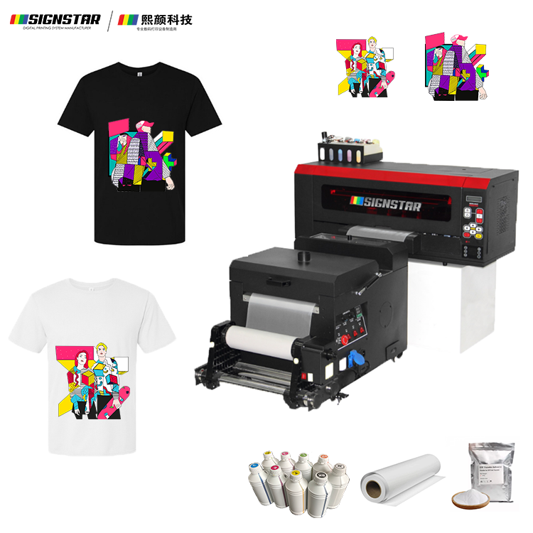 Signstar Pet Film Dtf Printer Set I1600 T Shirt Dtg 30cm 60cm 2 Heads printing Machine For Personalized Customized