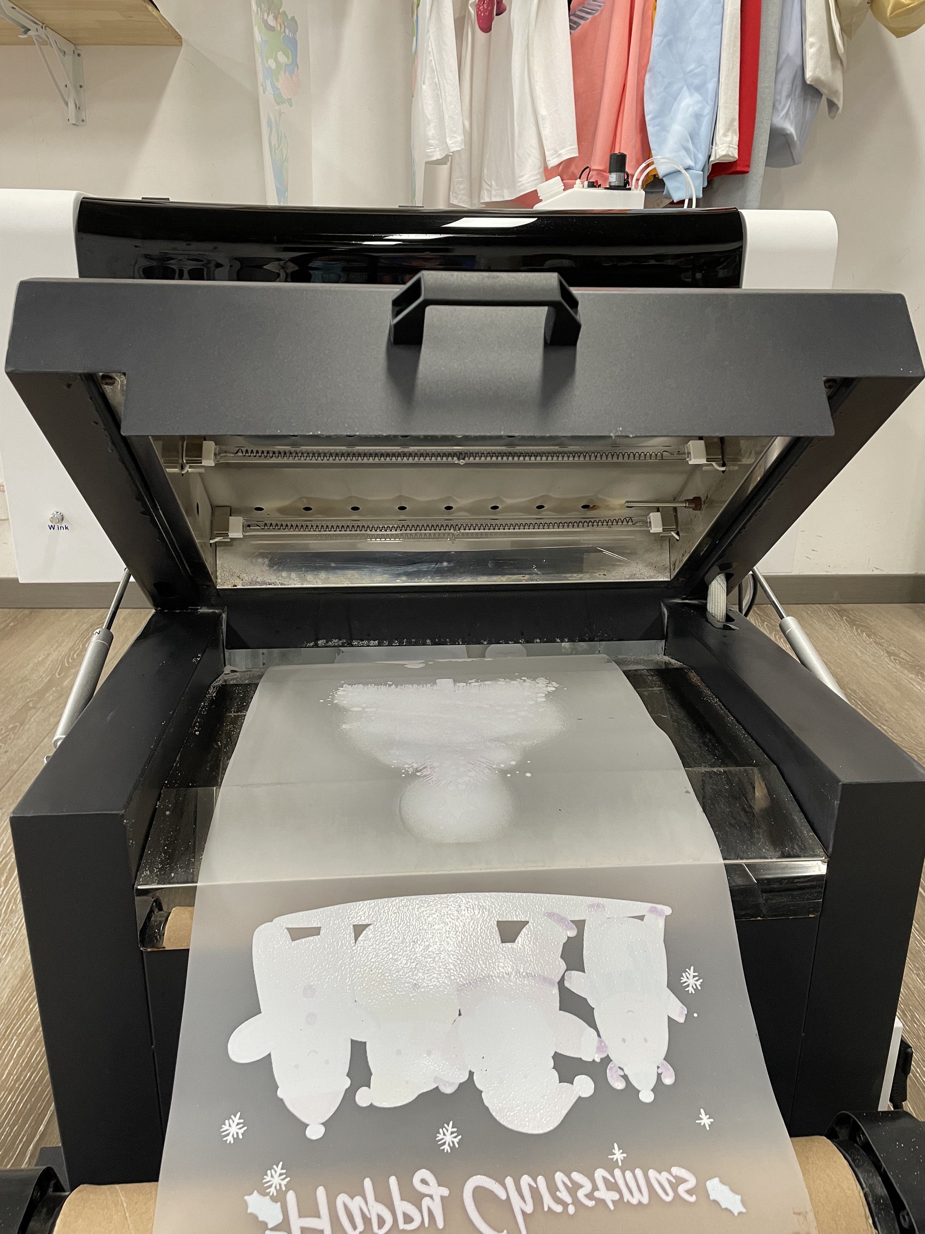 A3 Heat Transfer T-Shirt Pet Film Garment Tshirt Printing with 30cm Powder shaker Dtf Printer