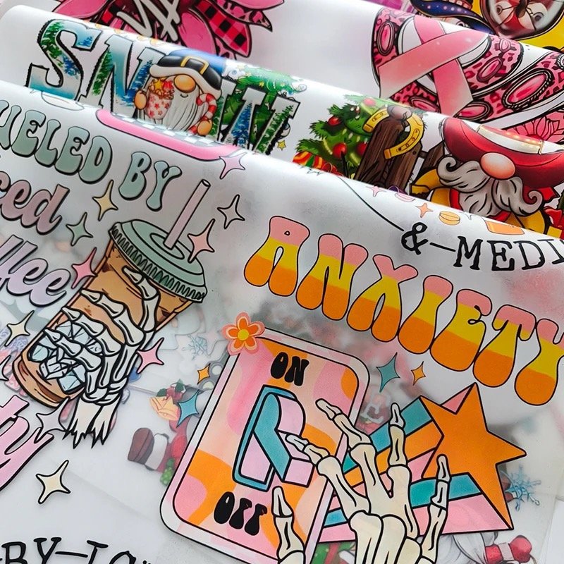 Wholesale Custom Halloween Screen Print Transfers Sticker Vinyl Heat Press Halloween DTF heat Transfer for Clothing TShirt