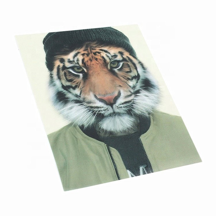 Heat Transfer Printing Clothing Labels Wholesale Custom Design Logo Soft Flexible TPU Patches with 3D Lenticular Sheet