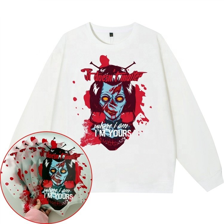 Christmas transfers printing dtf transfers stickers Wholesale Custom Design iron on Heat Ready to Press for T-shirts hoodies