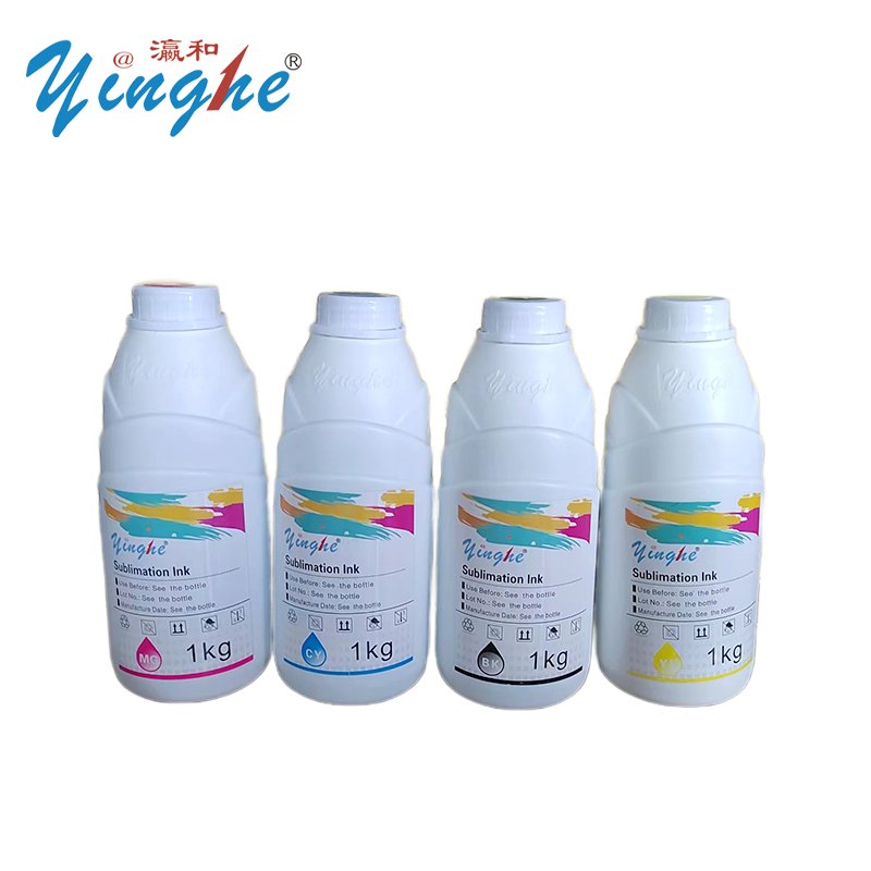 Yinghe Sublimation printer XP600/I3200A1 printhead CMYK Heat Transfer Printing Dye 1000ml=1L for fabric encre de sublimation