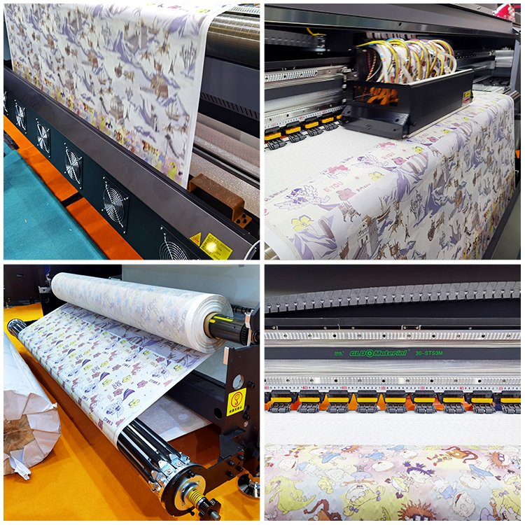 InkTime 8 i3200-A1 Printheads Sublimation Heat Transfer Inkjet Printer Machine for Polyester Sportswear Carpet Curtain Printing