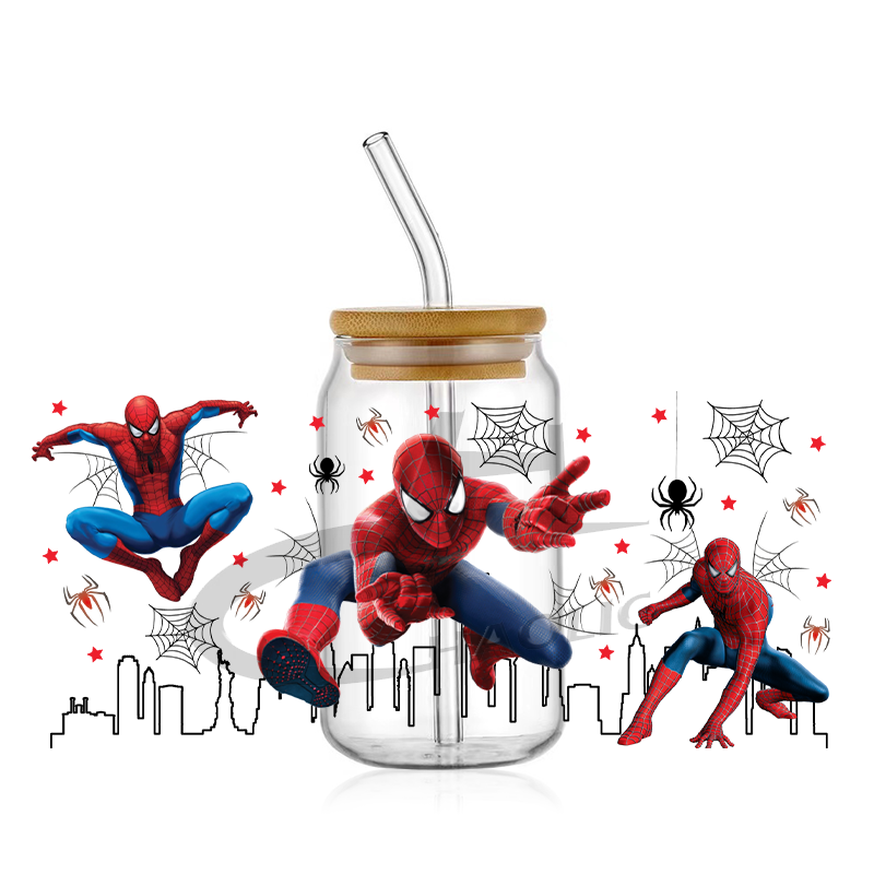 Hot Sale UV DTF Cup Wrap Transfers Spider UV DTF Cup Wraps 16oz Transfers Printing Sticker For Libbey Cups