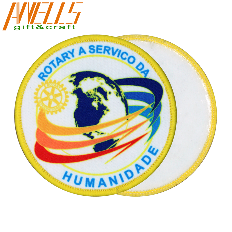 China Wholesale Cool Digital Printed Iron Patches With Embroidered Border For Clothing