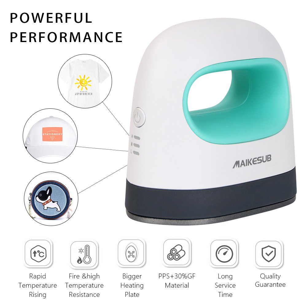Mini Heat Press Machine Easy to Use for T Shirts Shoes Hats Small HTV Iron-on Vinyl Projects Portable Heating Transfer Iron