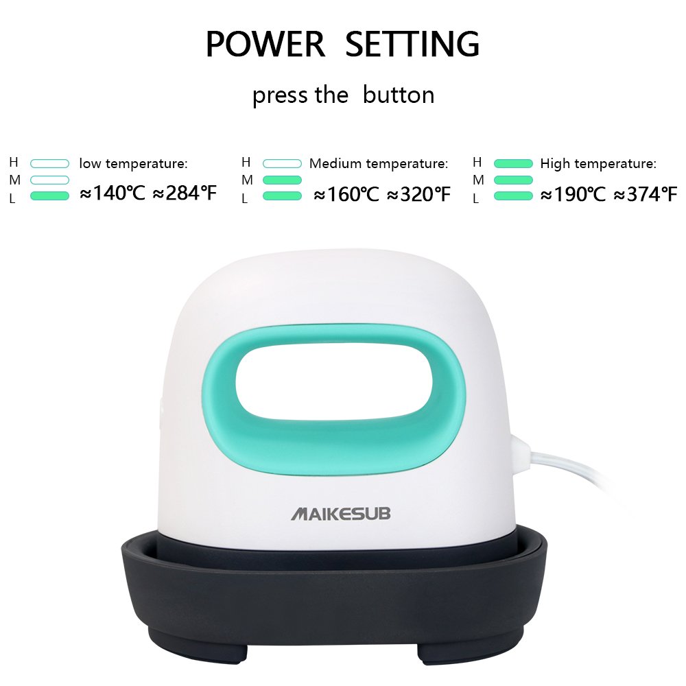 Mini Heat Press Machine Easy to Use for T Shirts Shoes Hats Small HTV Iron-on Vinyl Projects Portable Heating Transfer Iron
