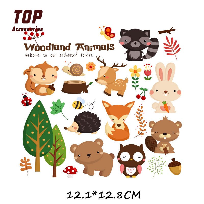 Cartoon Design Customizable Printed Heat Transfer Labels Washable Iron Cotton DIY Garment Patches Children's Clothing Wholesale