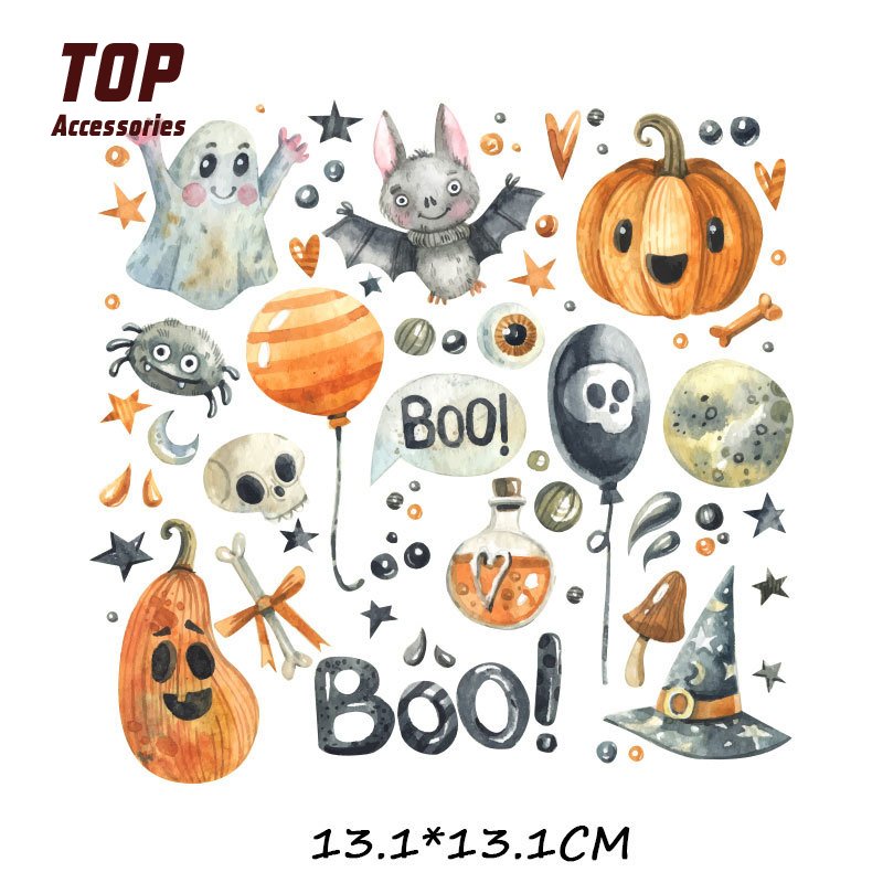 Cartoon Design Customizable Printed Heat Transfer Labels Washable Iron Cotton DIY Garment Patches Children's Clothing Wholesale