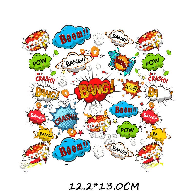 Cartoon Design Customizable Printed Heat Transfer Labels Washable Iron Cotton DIY Garment Patches Children's Clothing Wholesale