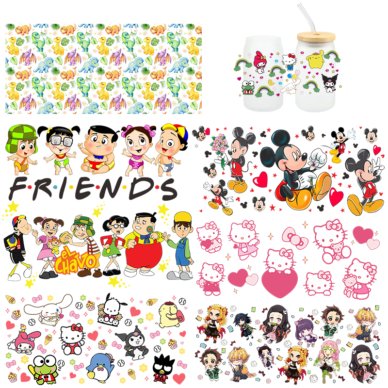 Transfer Printing Sticker Uv Dtf Cup Packaging Transfer 24 Oz Uvdtf Cup Packaging