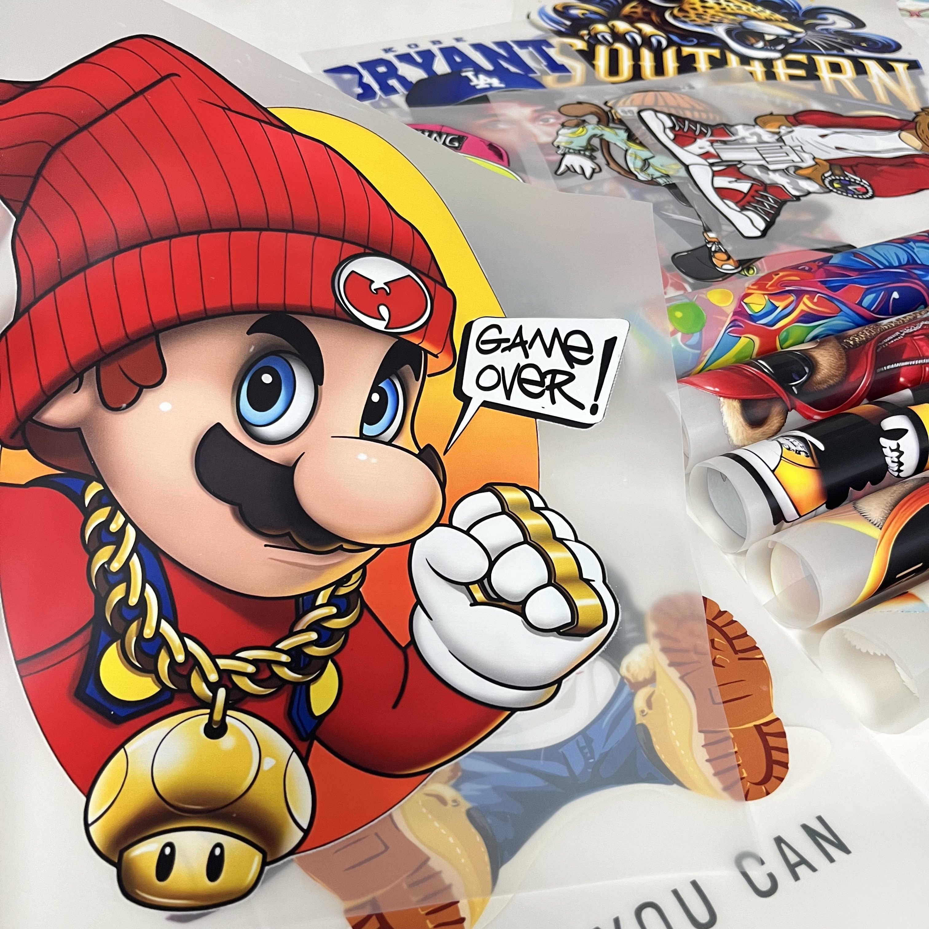 Factory Custom DTF Transfers PET Material Plastisol Screen Prints for Clothing Wholesale Heat Press Logo Print