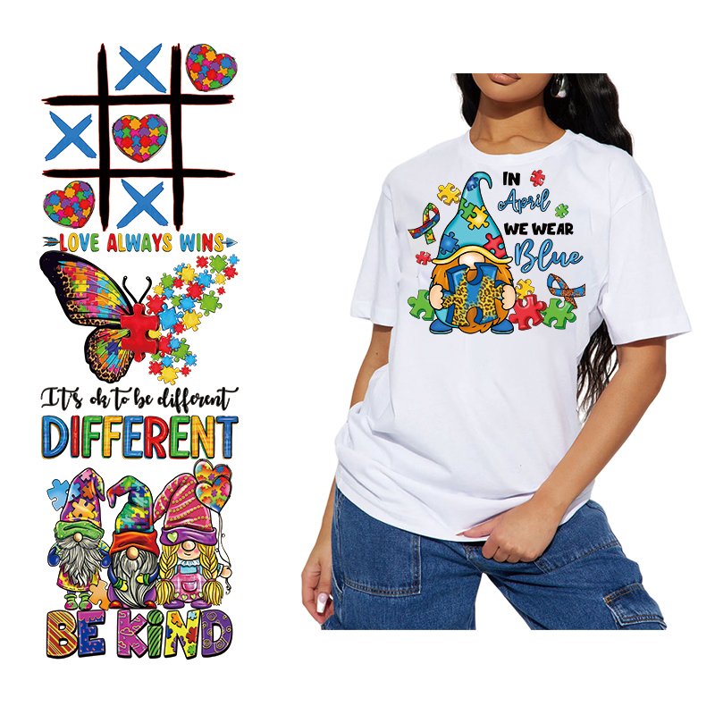 Design custom clothing t-shirts with uv dtf transfer ironing print pattern plastisol heat transfer LOGO screen print transfer