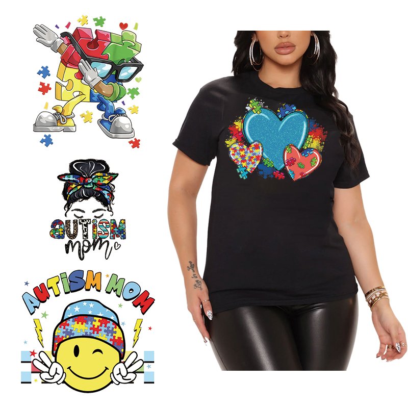 Design custom clothing t-shirts with uv dtf transfer ironing print pattern plastisol heat transfer LOGO screen print transfer