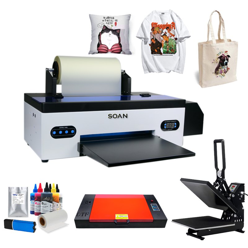 2023 latest A3 Dtf Printer set heat transfer T-shirt Printing machine direct to film printer with Oven