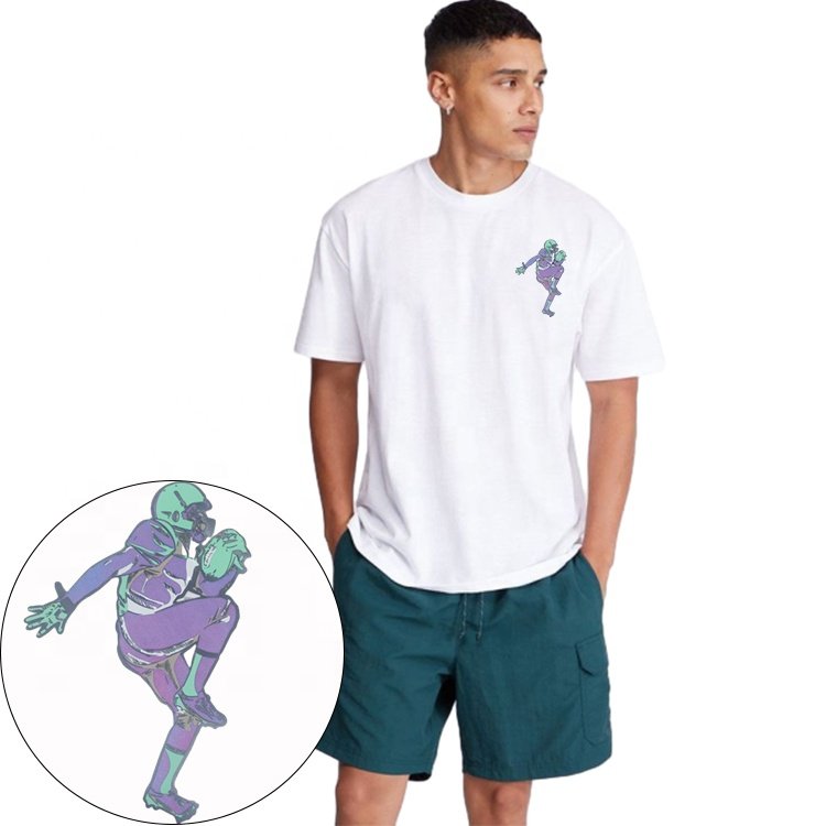Iron On Holographic TPU Stickers Wholesale Custom 3D Silicone Logo Heat Transfer Printing Labels for Baseball Club Clothing