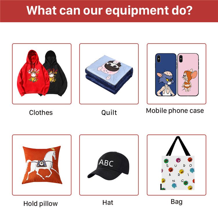 Flatbed sublimation 40*60cm heat press machine for T-shirt hat bag heat transfer printing