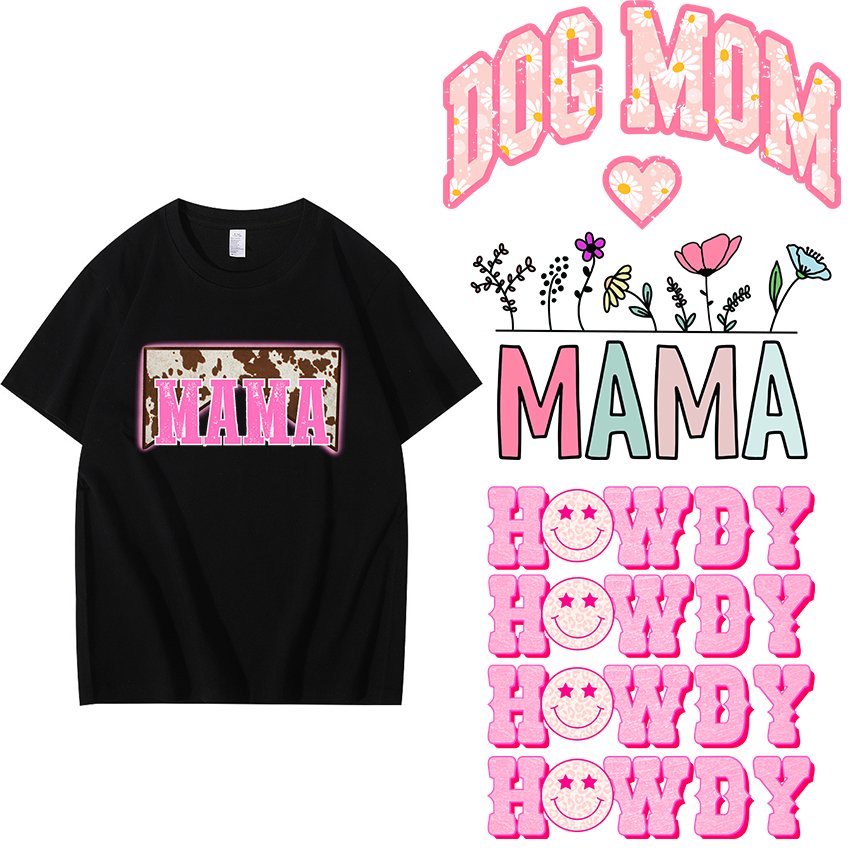 Custom hot sale heat press vinyl transfer printing screen print heat transfer dtf transfers designs ready to press