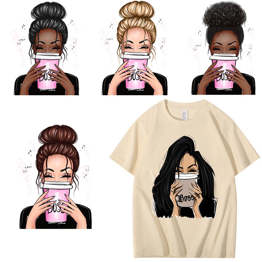 Custom hot sale heat press vinyl transfer printing screen print heat transfer dtf transfers designs ready to press