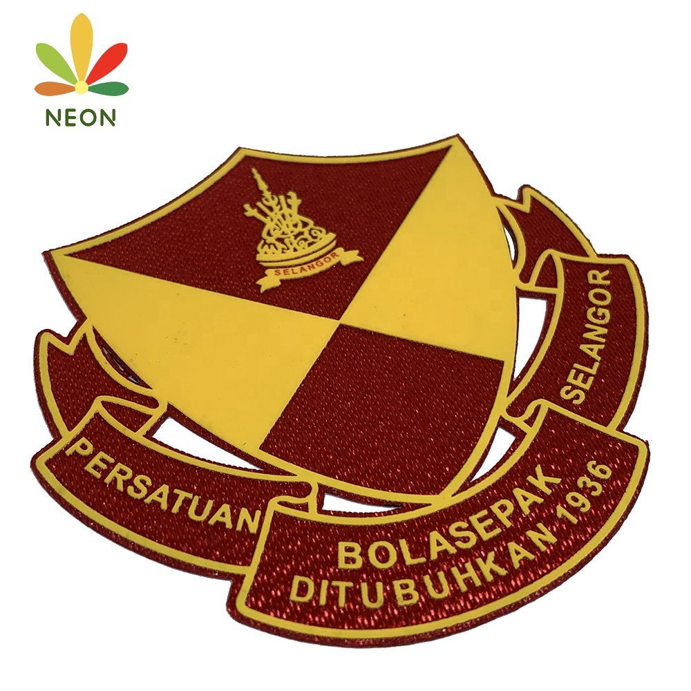 Wholesale Custom Soccer Football Team 3D Printed Logo Heat Press Transfer With Twill Canvas Fabric