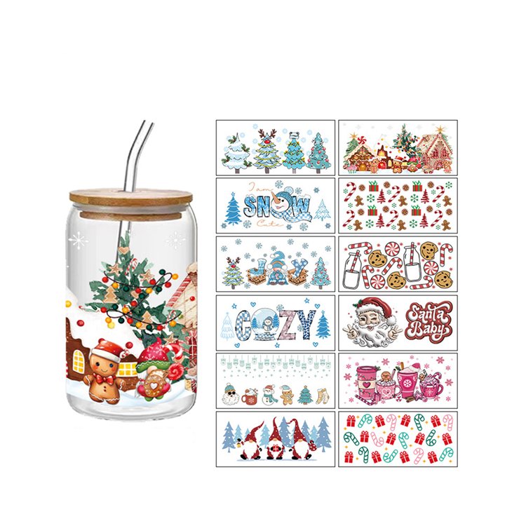 New Design Glossy Hot Heat 16Oz Cup Uv Water Transfer Printing Sticker