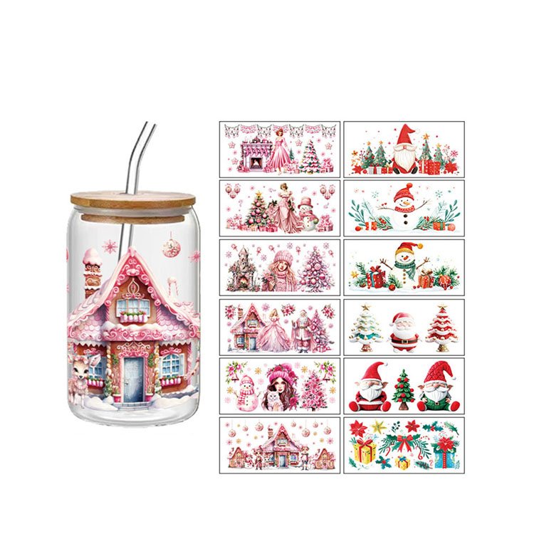 New Design Glossy Hot Heat 16Oz Cup Uv Water Transfer Printing Sticker