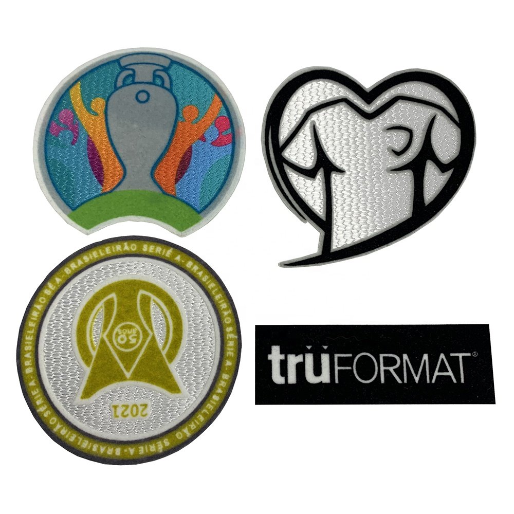 Factory Price Custom Printed 3D Sports Team Club Logo Flocking Heat Transfer Patches for Jackets