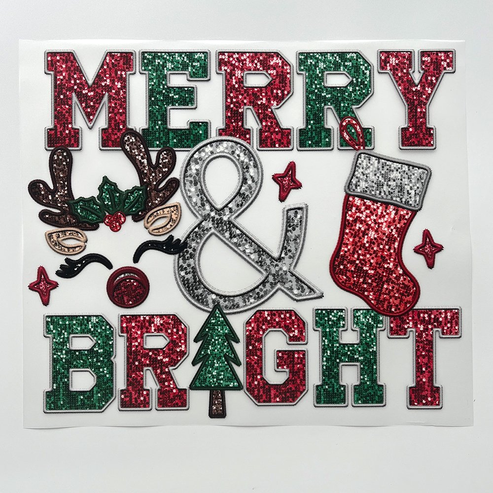 Customize Christmas pink DTF Heat Transfers Popular Santa DTF heat Transfers For Hoodies t shirt