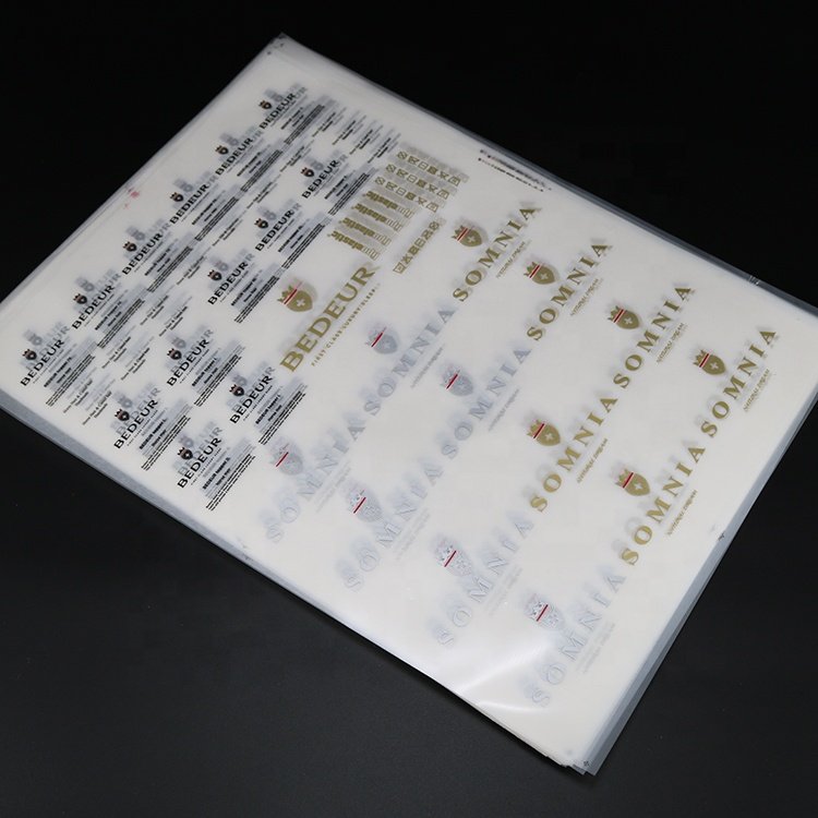Wholesale Custom Brand Printed Logo Low MOQ DTF Heat Transfers Printing Designs Labels for T Shirts