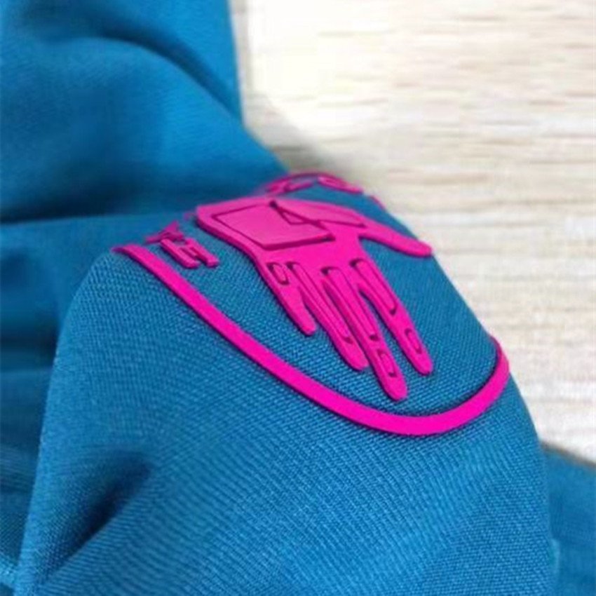 Wholesale price Custom Design Heat Transfer Printed Garment Label Silicone Logo Customizable Colors transfer for t shirt