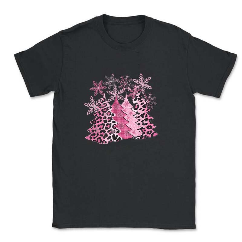 Christmas Tree Dtf Transfers Heat Transfer Printing Diy Pink Series Cartoon Custom Heat Press Transfer Sticker