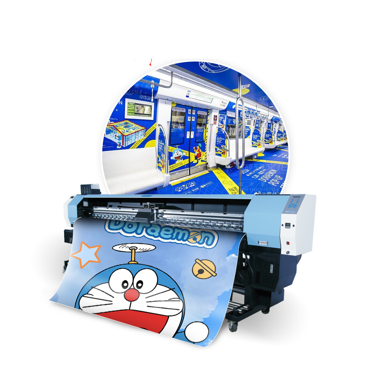 Wide format inkjet uv printing flex banner machine eco solvent printer i3200 head sublimation transfer printing eco printer