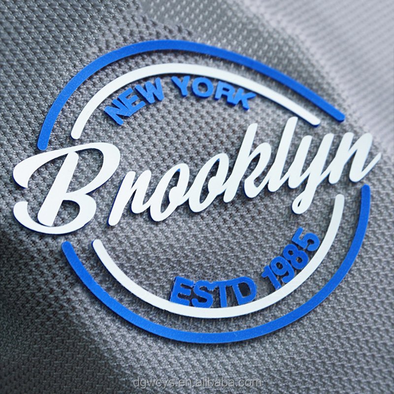 Factory Custom Silk Screen Printing Rubber Brand Logo Sticker 3d Raised Effect Soft Silicone Heat Transfer Labels for Clothing