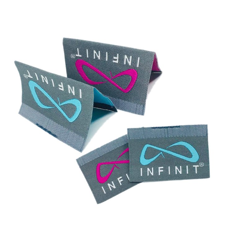 Design Your Custom Tagless Care Clothing Labels Garment T-Shirt Washable Neck Label Thermal Iron On Logo Heat Transfer Label