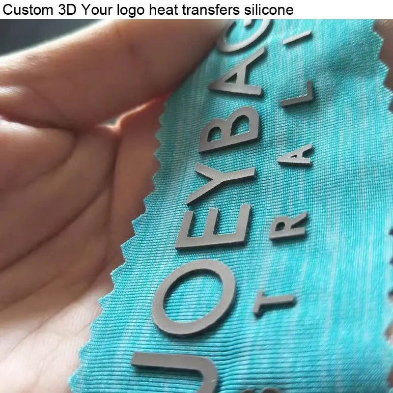 Customized 3D silicone printing heat transfer heat transfer silicone label made embossed logo PVC rubber patch for clothing/bag