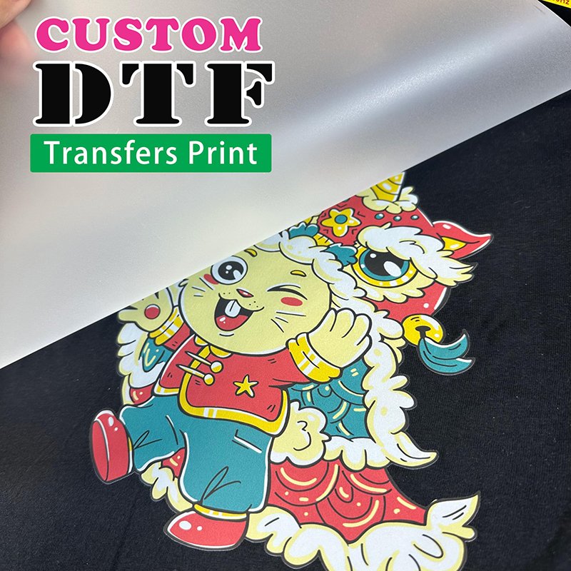 High quality heat transfer sticker transfer printing Brand design custom transfers dtf stickers for t-shirts