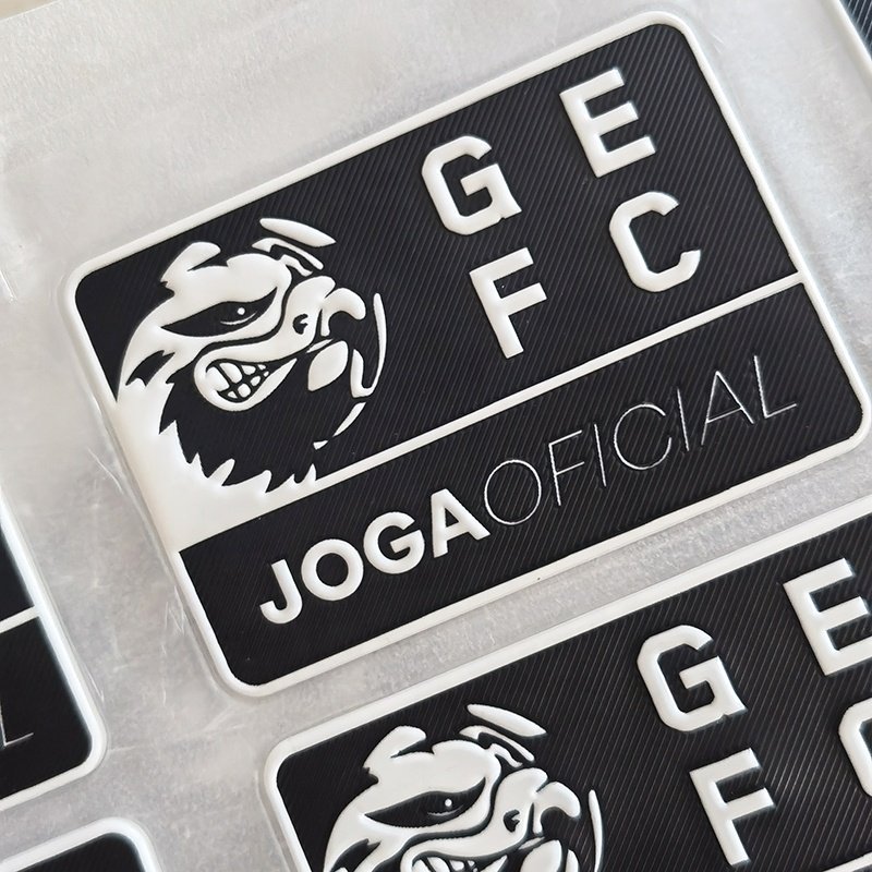 PVC 3M adhesive backing Patches Leatherequencironon on Patches 3dembossed TPU OEM Manprinting Heat Transfer Printing for Shoes