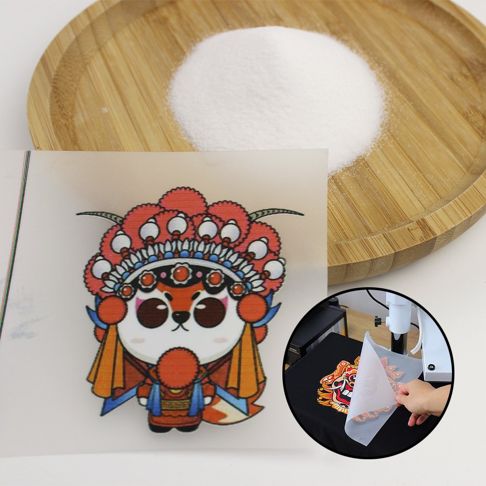 High Quality DTF Hot Melt Adhesive TPU Powder for Oven Heat Transfer Printing Excellent Price on T Shirt