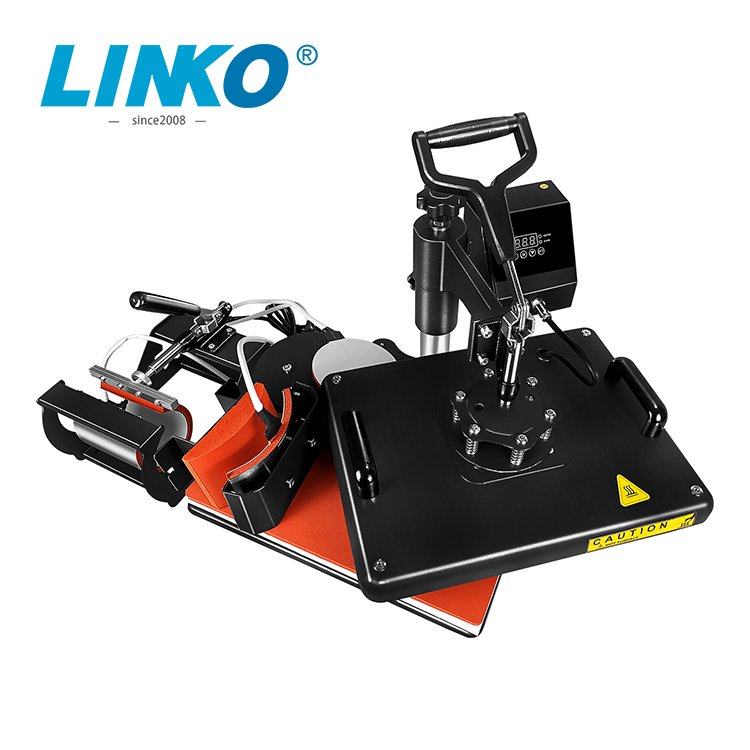 Factory transfer printing 8 in 1 t-shirt/mug/combo auto/semi-auto double sided heat press machine for heat press machines