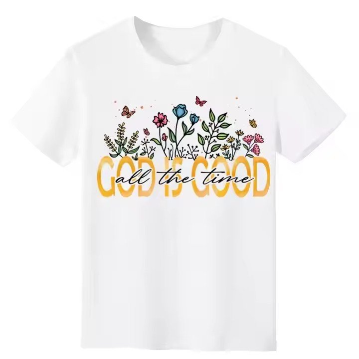 Free sample Dtf Heat Transfer Printing Stickers For T-Shirts Clothing Jesus Colorful Label Vinyl Washable Ready To Press Vinyl