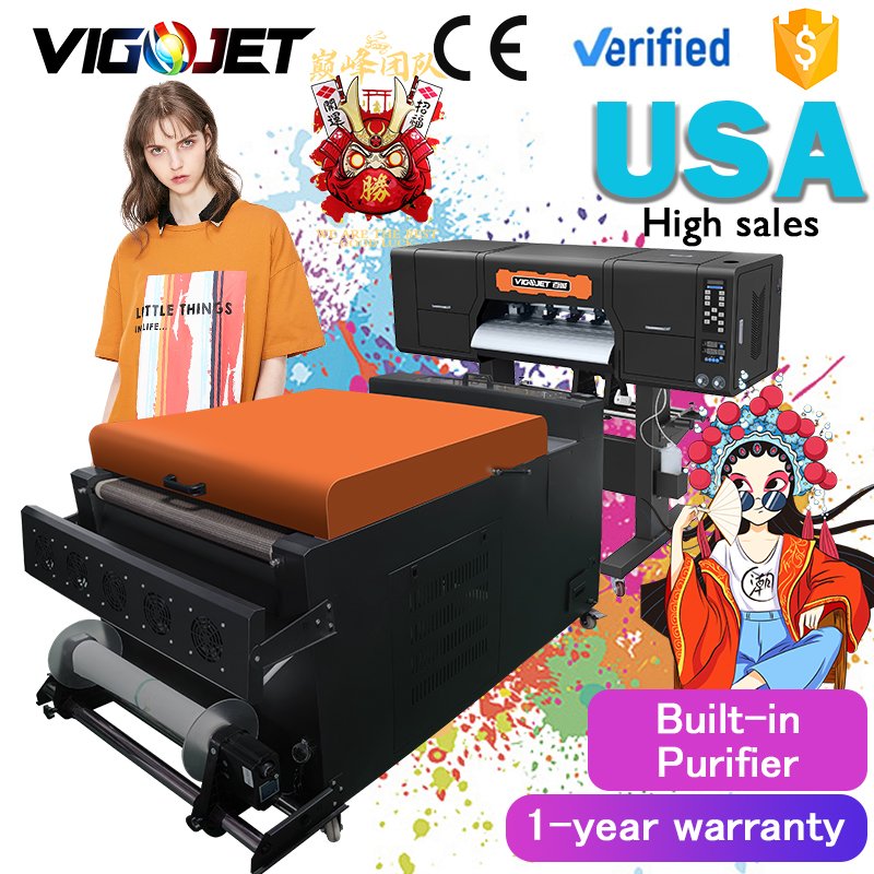 Hot sale A1 60cm DTF printer digital printing machine thermal transfer film T-shirt printer custom DTF inkjet printer