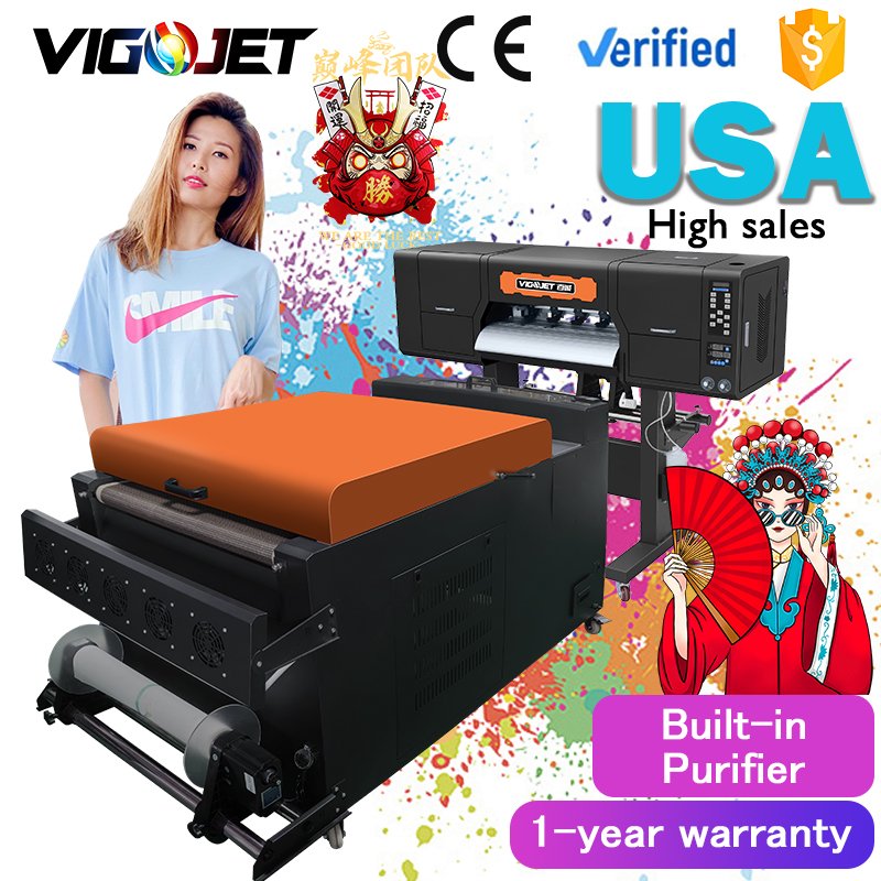 Hot sale A1 60cm DTF printer digital printing machine thermal transfer film T-shirt printer custom DTF inkjet printer