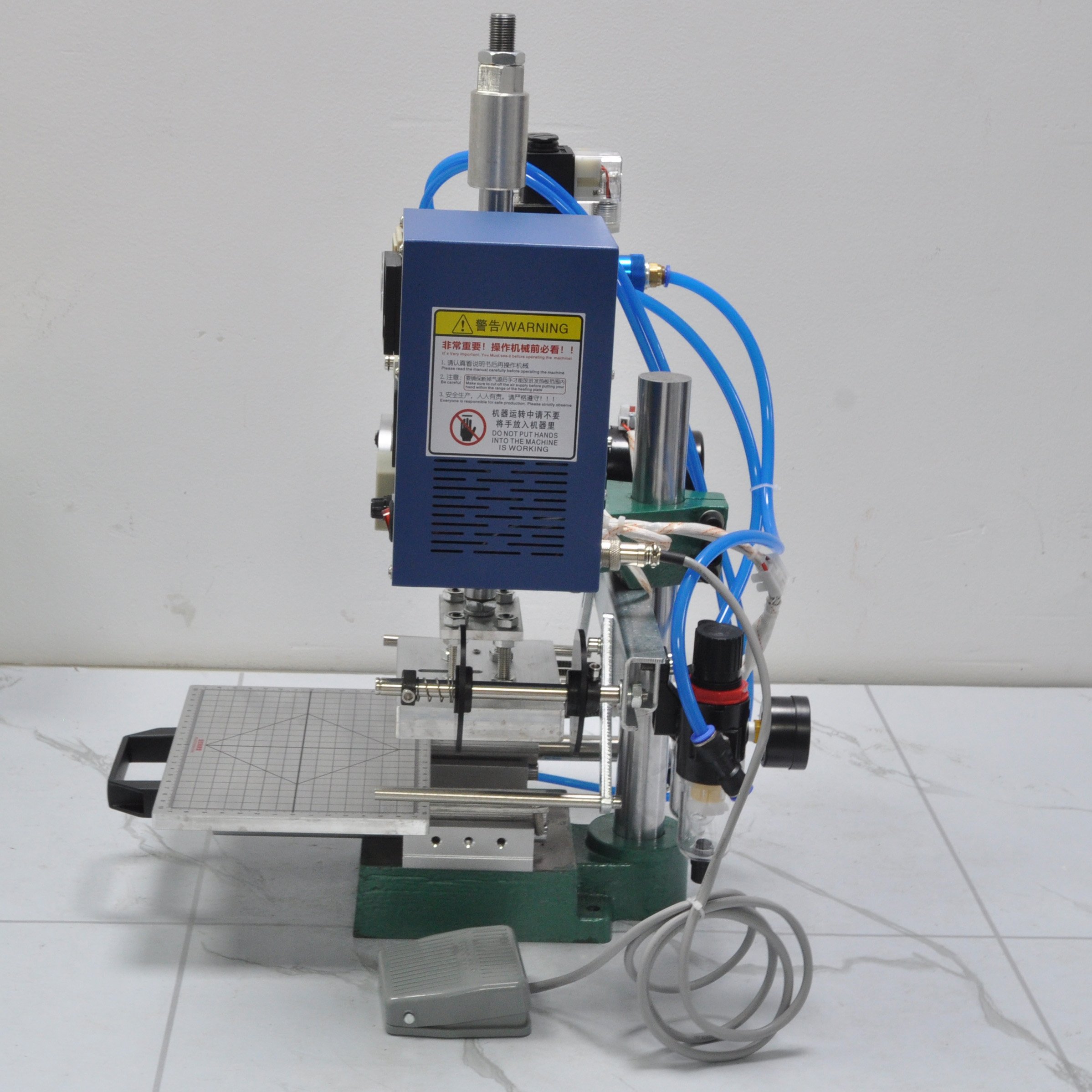 Automatic Foil Feeding Pneumatic Hot Stamping Machine For Leather Embossing Wood Brand Logo Custom for Plastic box cover