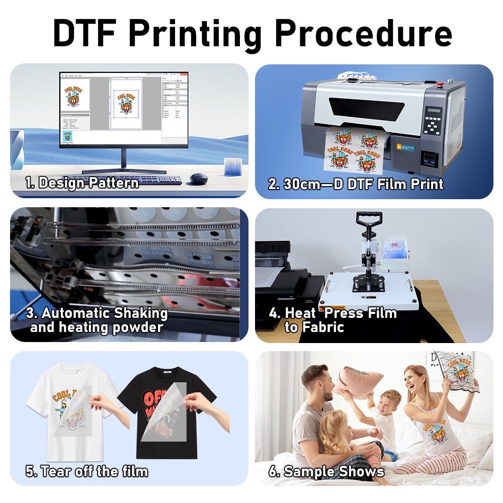 Small Business Dual XP600 Dtf Printer Printer Printing Machine for T-shirt Transfer Printing A3 13 Inch with Free software