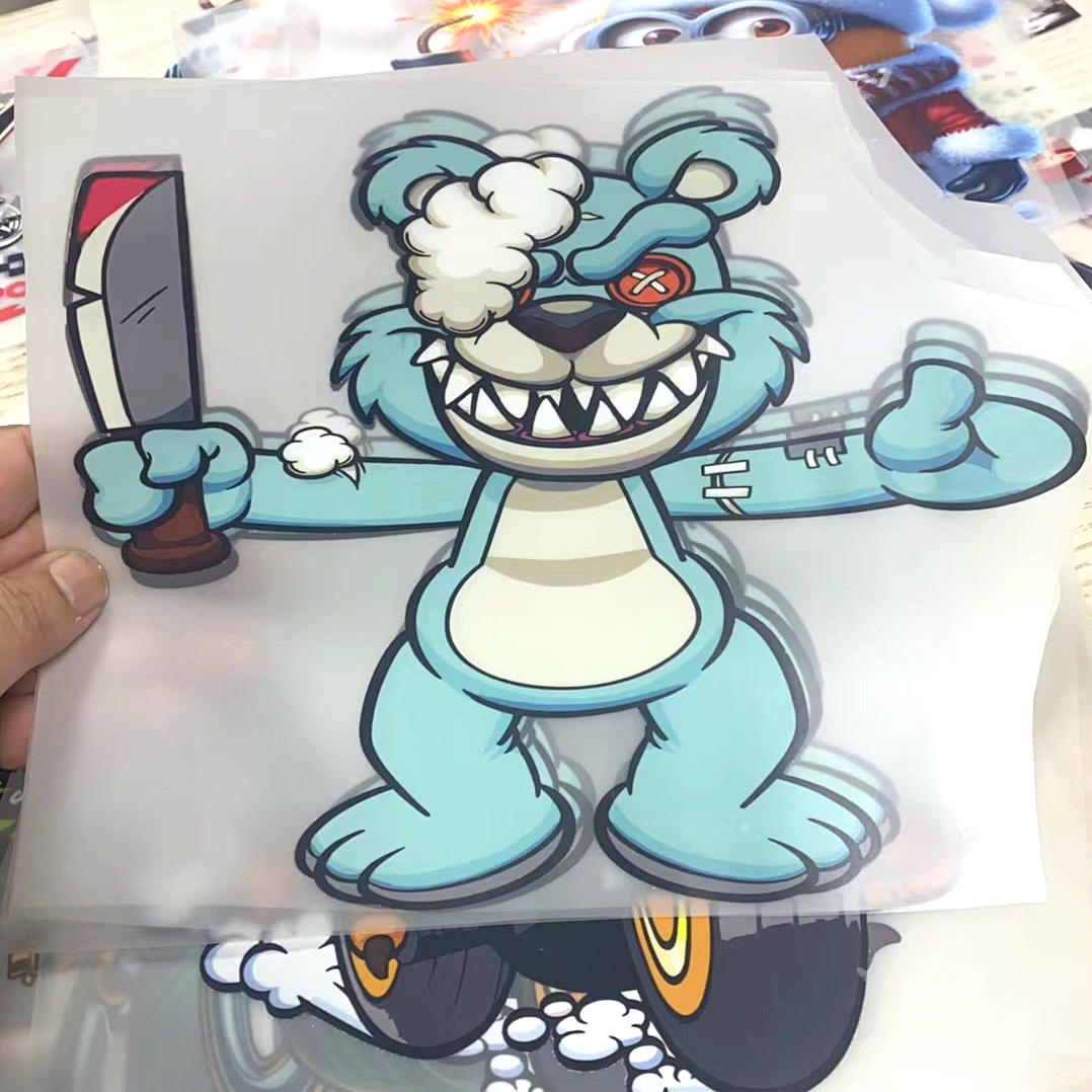 Manufacturers selling support custom size hot PET DTF transfer screen vinyl heat transfer T-shirt